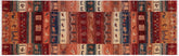 handmade Geometric Kurjean Red Blue Hand Knotted RUNNER 100% WOOL area rug 3x8