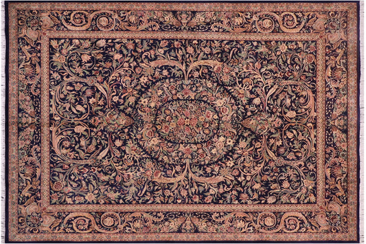 handmade Traditional Tamour Blue Red Hand Knotted RECTANGLE 100% WOOL area rug 10x14