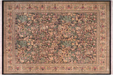handmade Transitional Inkalab Black Beige Hand Knotted RECTANGLE 100% WOOL area rug 10x14