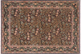 handmade Transitional Imran Black Green Hand Knotted RECTANGLE 100% WOOL area rug 10x14