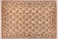 handmade Transitional Basan Beige Green Hand Knotted RECTANGLE 100% WOOL area rug 10x14