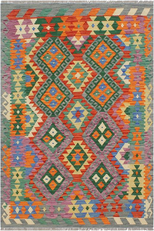 Flat Weave Kilim Antique Navaho Vintage handmade Geometric Kilim Gray Rust Hand-Woven Rectangle 100% Wool Area Rug 3x5