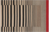 handmade Modern Kilim Beige Black Hand-Woven RECTANGLE 100% WOOL area rug 6x8