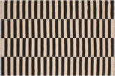 handmade Modern Kilim Beige Black Hand-Woven RECTANGLE 100% WOOL area rug 6' x 8'