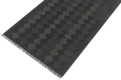 Flat Weave Kilim Antique Navaho Vintage handmade Modern Kilim Black Green Hand-Woven Runner 100% Wool Area Rug 3x8