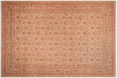 handmade Transitional Lahore Gold Gold Hand Knotted RECTANGLE 100% WOOL area rug 10' x 14'
