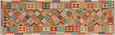 handmade Geometric Kilim Gray Rust Hand-Woven RUNNER 100% WOOL area rug 3 x 10