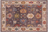 handmade Traditional Oushak Gray Beige Hand Knotted RECTANGLE 100% WOOL area rug 8' x 10'