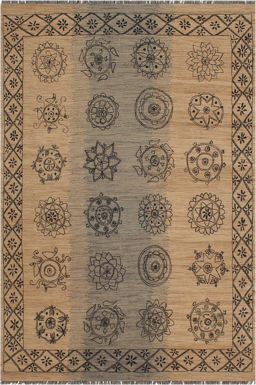 Flat Weave Kilim Antique Navaho Vintage handmade Modern Kilim Beige Black Hand-Woven Rectangle 100% Wool Area Rug 6x8