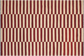 handmade Modern Kilim Beige Red Hand-Woven RECTANGLE 100% WOOL area rug 7' x 10'