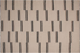 handmade Modern Kilim Beige Black Hand-Woven RECTANGLE 100% WOOL area rug 8' x 10'