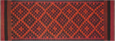 handmade Geometric Kilim Red Orange Hand-Woven RUNNER 100% WOOL area rug 5' x 11'