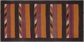 handmade Geometric Kilim Orange Brown Hand-Woven RUNNER 100% WOOL area rug 5' x 10'