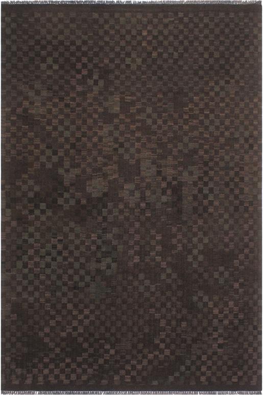 Flat Weave Kilim Antique Navaho Vintage handmade Geometric Kilim Brown Green Hand-Woven Rectangle 100% Wool Area Rug 6x8