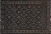 handmade Modern Kilim Blue Brown Hand-Woven RECTANGLE 100% WOOL area rug 6' x 10'