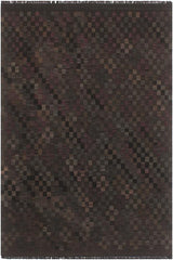 Flat Weave Kilim Antique Navaho Vintage handmade Modern Kilim Black Brown Hand-Woven Rectangle 100% Wool Area Rug 5x7