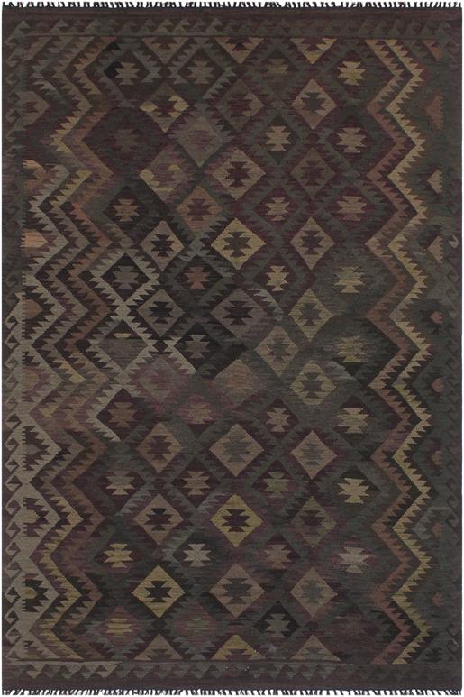 Flat Weave Kilim Antique Navaho Vintage handmade Geometric Kilim Purple Green Hand-Woven Rectangle 100% Wool Area Rug 6x10