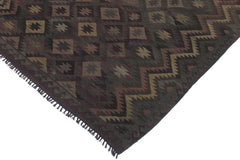 handmade Modern Kilim Purple Green Hand-Woven RECTANGLE 100% WOOL area rug 6' x 10'