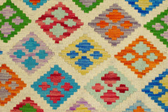 Flat Weave Kilim Antique Navaho Vintage handmade Geometric Kilim Beige Rust Hand-Woven Rectangle 100% Wool Area Rug 5x7