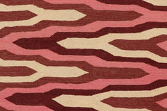 Flat Weave Kilim Antique Navaho Vintage handmade Modern Kilim Beige Pink Hand-Woven Rectangle 100% Wool Area Rug 6x9