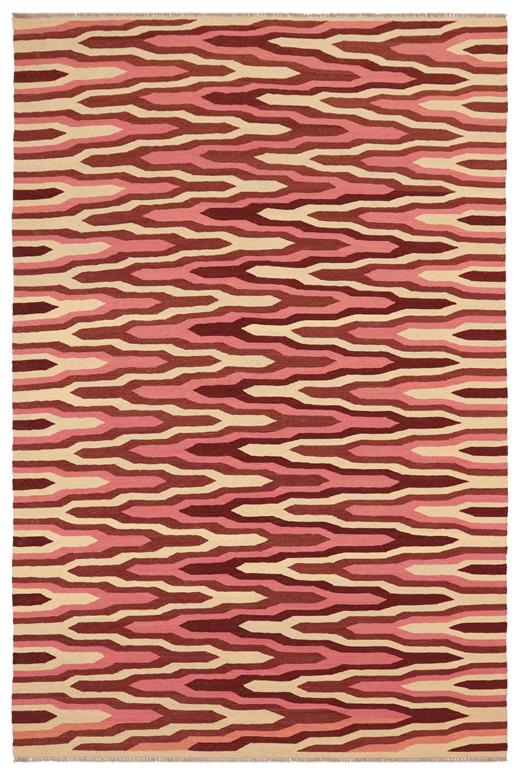 Flat Weave Kilim Antique Navaho Vintage handmade Modern Kilim Beige Pink Hand-Woven Rectangle 100% Wool Area Rug 6x9