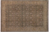 handmade Transitional Mujahid Green Gold Hand Knotted RECTANGLE 100% WOOL area rug 10x14