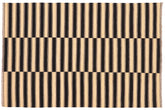 handmade Modern Kilim Beige Black Hand-Woven RECTANGLE 100% WOOL area rug 6' x 8'