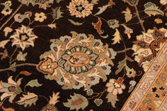 handmade Transitional Design Brown Tan Hand Knotted RECTANGLE 100% WOOL area rug 10' x 14'