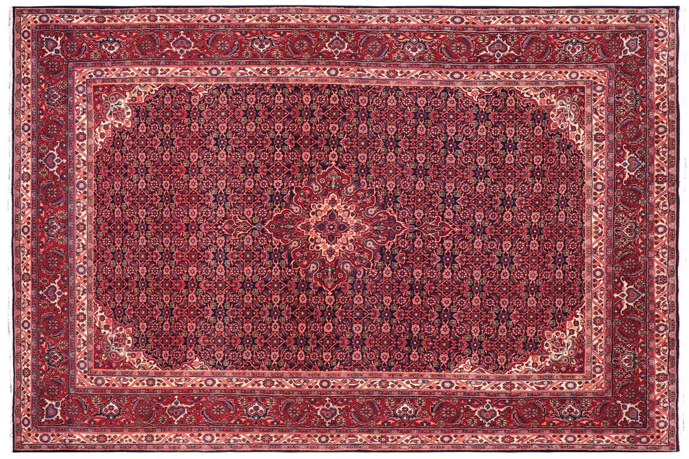 handmade Traditional Tabriz Blue Red Hand Knotted RECTANGLE 100% WOOL area rug 7 x 10