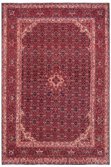 handmade Traditional Tabriz Blue Red Hand Knotted RECTANGLE 100% Wool Pile area rug 7x10