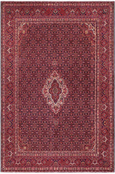 handmade Traditional Tabriz Blue Red Hand Knotted RECTANGLE 100% Wool Pile area rug 10x13