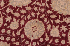 handmade Transitional Design Drk. Red Drk. Red Hand Knotted RECTANGLE 100% WOOL area rug 10' x 14'