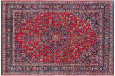 handmade Traditional Kashan Red Blue Hand Knotted RECTANGLE 100% WOOL area rug 10 x 13
