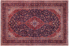 handmade Traditional Tabriz Blue Red Hand Knotted RECTANGLE 100% WOOL area rug 10 x 13