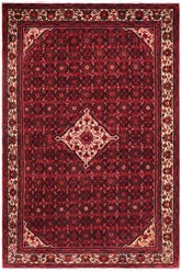 handmade Traditional Tabriz Red Beige Hand Knotted RECTANGLE 100% Wool Pile area rug 7x10