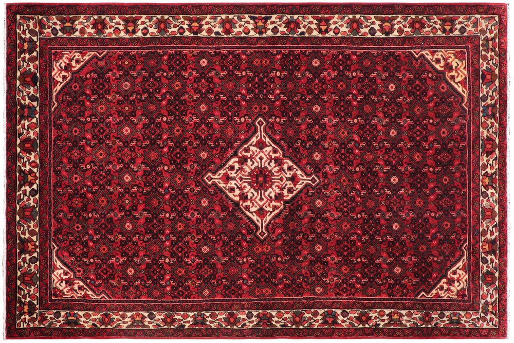 handmade Traditional Tabriz Red Beige Hand Knotted RECTANGLE 100% WOOL area rug 7 x 10