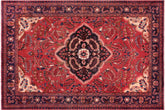 handmade Traditional Tabriz Red Blue Hand Knotted RECTANGLE 100% WOOL area rug 7 x 10