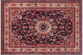 handmade Traditional Ardbeel Blue Beige Hand Knotted RECTANGLE 100% WOOL area rug 7 x 10