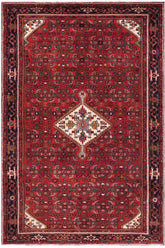 handmade Traditional Tabriz Red Blue Hand Knotted RECTANGLE 100% Wool Pile area rug 6x10