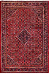 Traditional handmade Persian vintage distressed Mahi Red Purple Hand Knotted RECTANGLE 100% WOOL area rug 10 x 13