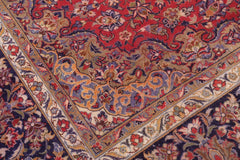 Traditional handmade Persian vintage distressed Red Blue Hand Knotted RECTANGLE 100% WOOL area rug 10 x 14