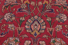 Traditional handmade Persian vintage distressed Red Blue Hand Knotted RECTANGLE 100% WOOL area rug 9 x 13