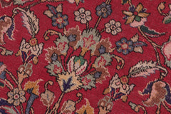 Traditional handmade Persian vintage distressed Red Blue Hand Knotted RECTANGLE 100% WOOL area rug 9 x 13