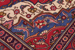 Traditional handmade Persian vintage distressed Red Purple Hand Knotted RECTANGLE 100% WOOL area rug 9 x 13