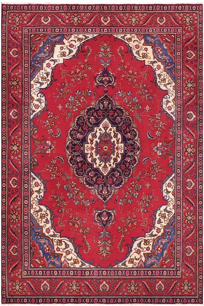 Traditional handmade Persian vintage distressed Red Purple Hand Knotted RECTANGLE 100% WOOL area rug 9 x 13