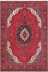 Traditional handmade Persian vintage distressed Red Purple Hand Knotted RECTANGLE 100% WOOL area rug 9 x 13