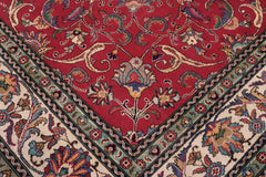 Traditional handmade Persian vintage distressed Red Beige Hand Knotted RECTANGLE 100% WOOL area rug 10 x 13