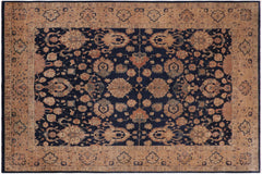 handmade Traditional Agra Drk.green Dark Gold Hand Knotted RECTANGLE 100% WOOL area rug 10' x 14'
