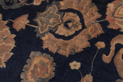handmade Traditional Agra Drk.green Dark Gold Hand Knotted RECTANGLE 100% WOOL area rug 10' x 14'