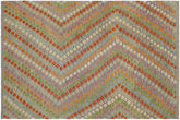 handmade Modern Kilim Purple Rust Hand-Woven RECTANGLE 100% WOOL area rug 7x10